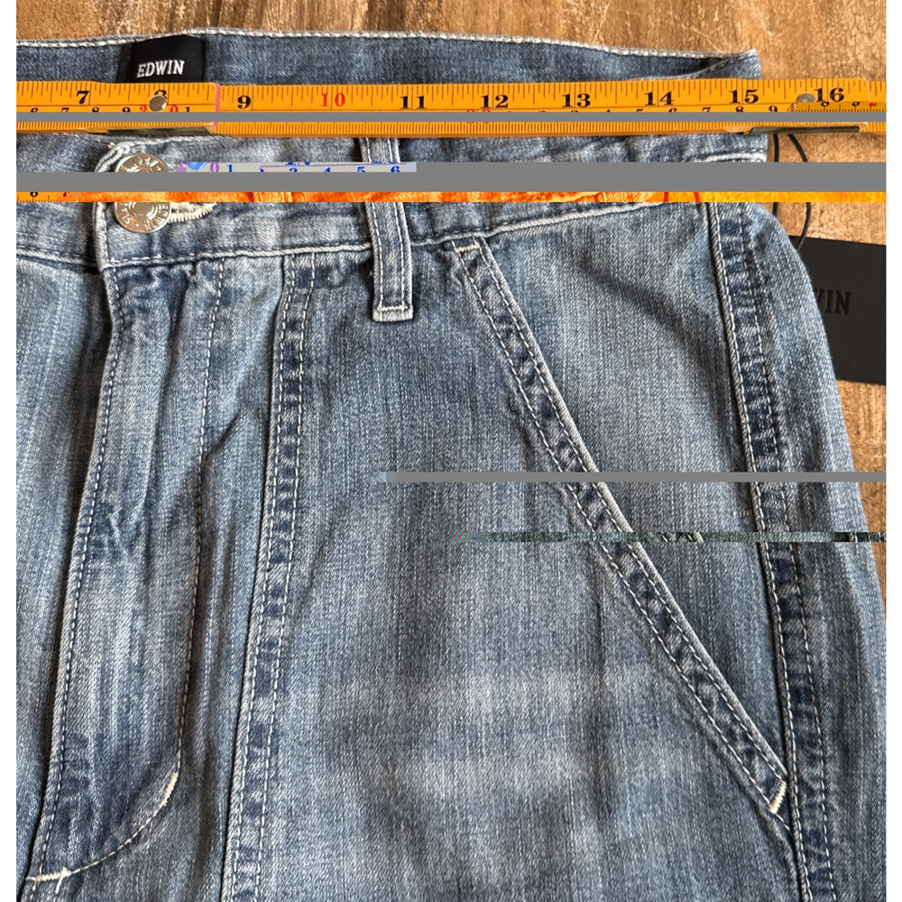 EDWIN Bailee Utility Pant Carpenters Jeans Baggy Denim Relaxed 28 - 30x28 $129 - Picture 6 of 11